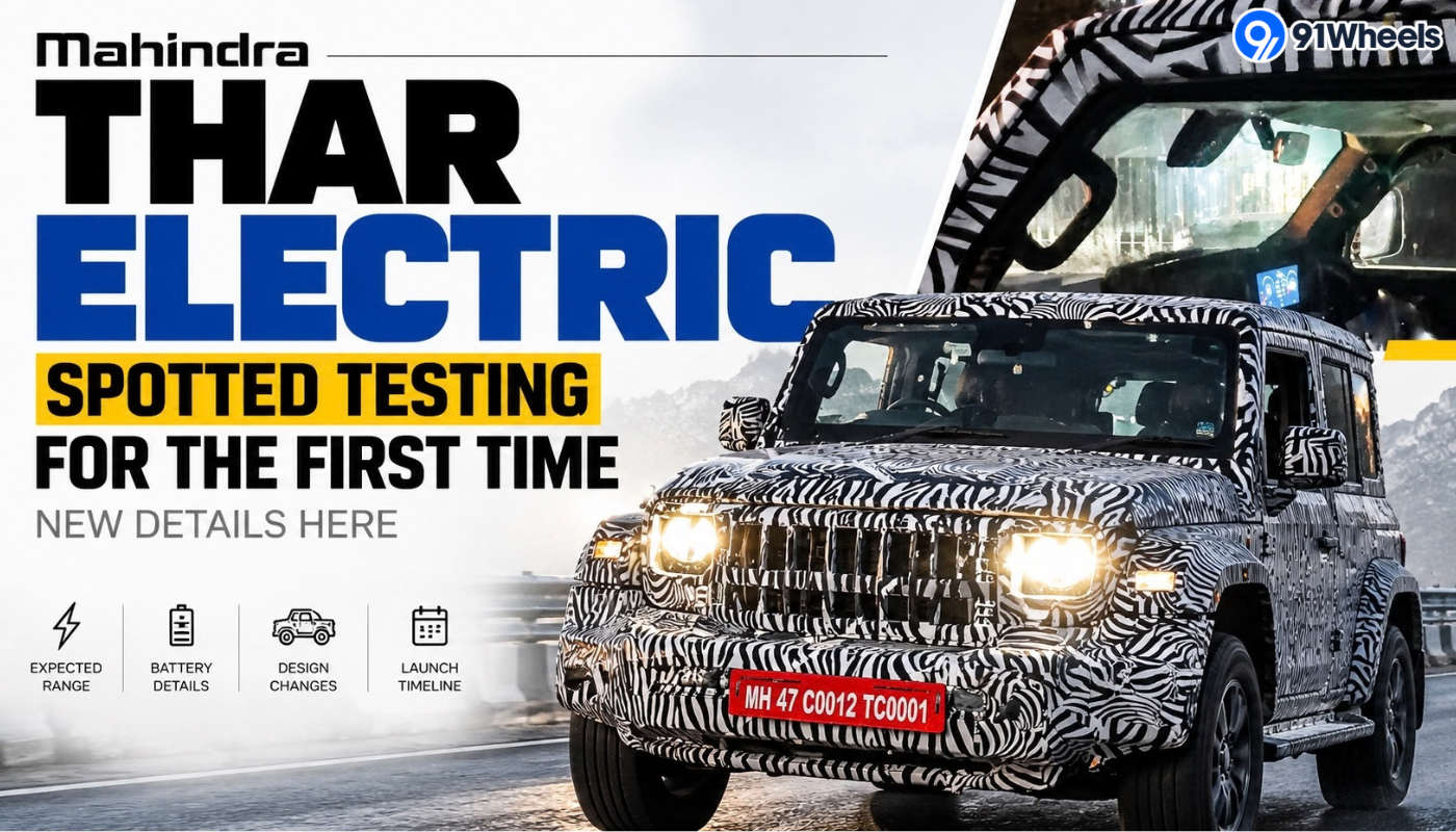 Mahindra Thar Electric Spotted Testing For the First Time: New Details Here